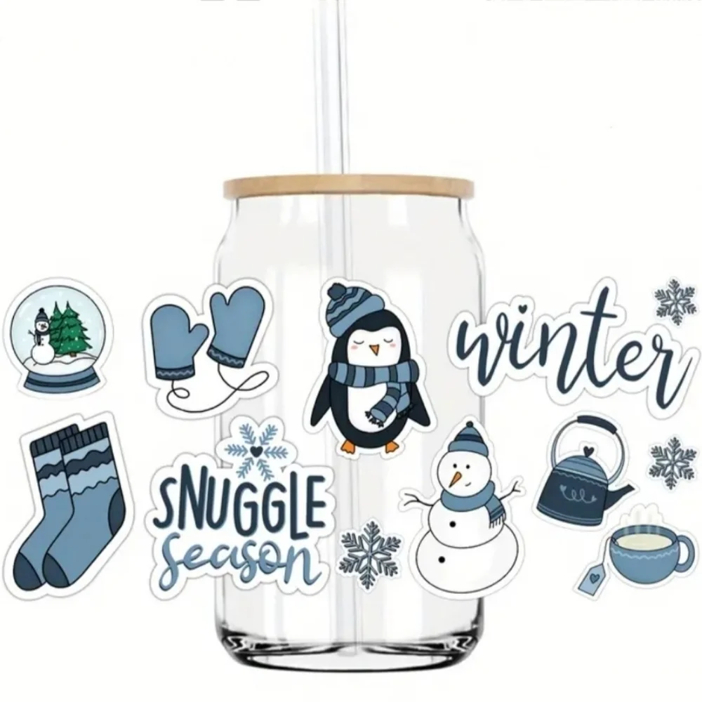 Snuggle Season Winter Glass Tumbler